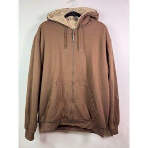 C.E. Schmidt Brown Workwear Lined Fleece Hoodie Jacket XL
